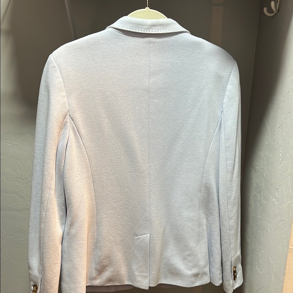 Talbots Light Gray Blazer Structured Notched Lape… - image 4